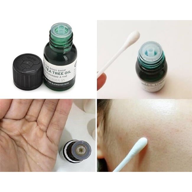 Tinh Dầu Tràm Trà Tea Tree Oil The Body Shop Làm Xẹp Mụn Giảm Viêm Hiệu Quả 10ml - Krixi Cosmetics