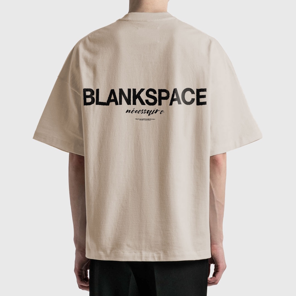 BLANK | Áo Thun BLANKSPACE Tay Lỡ Unisex - Đen/Trắng/Cafe Sữa Cổ Tròn