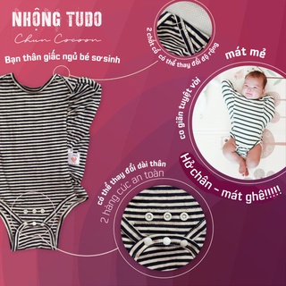 Quấn nhộng Tudo Cocoon cho bé 1M+, quấn vải body em bé chất liệu thân thiện - Monnie Kids