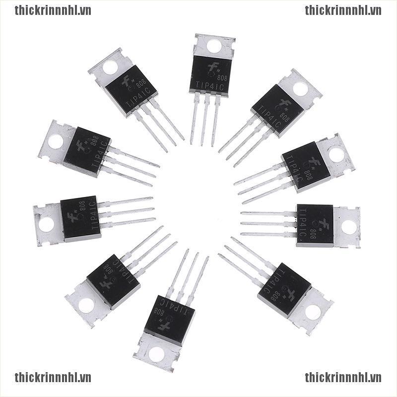 <Hot~new>10Pcs TIP41C TIP41 NPN transistor TO-220 new and high quality