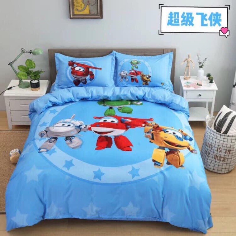 Chăn Ga Gối Đệm Hà Nội- Bộ chăn ga gối cotton tina cao cấp cho bé yêu