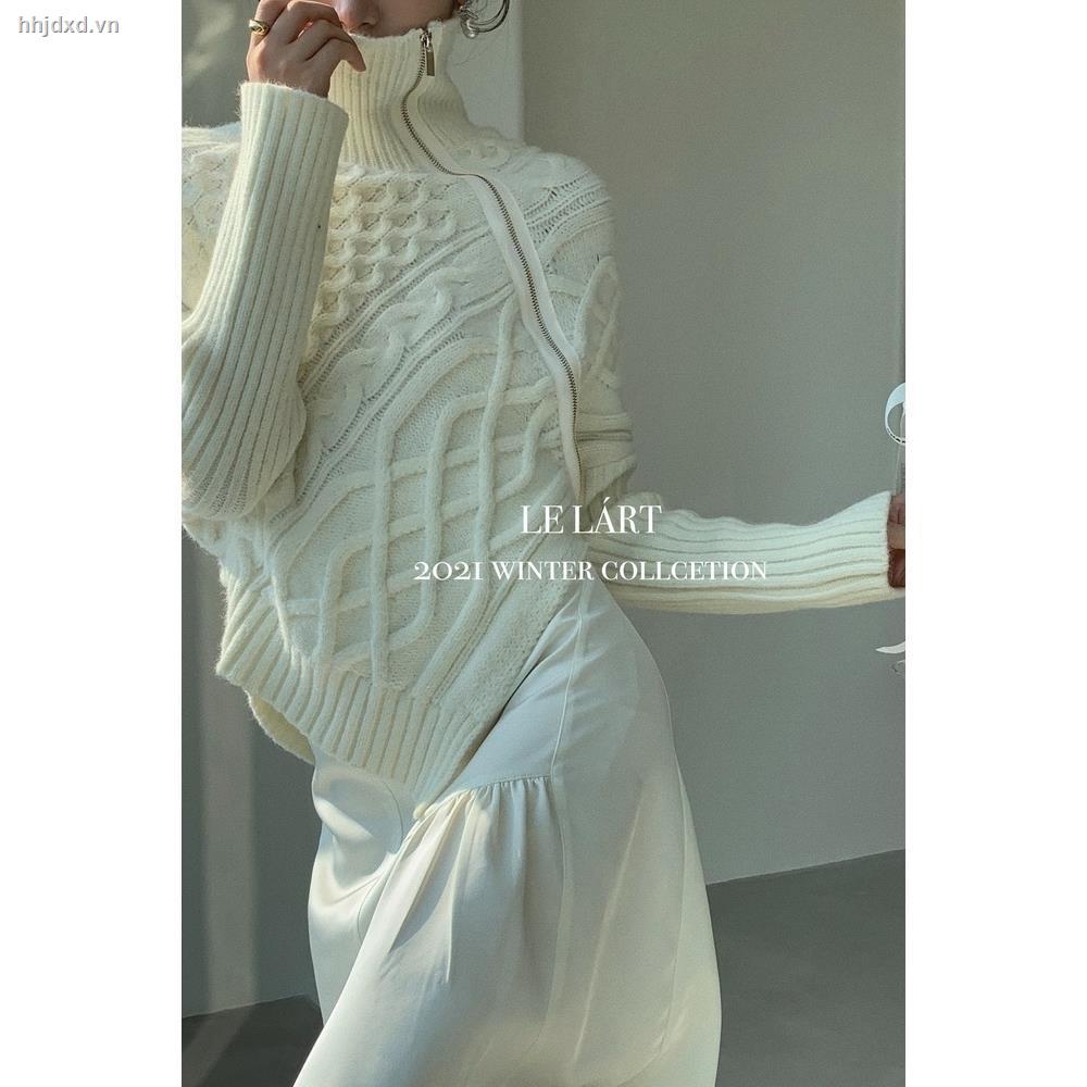 Áo sweater dệt kim có khóa kéo phong cách thời trang thu đông LELART2021 30 | BigBuy360 - bigbuy360.vn