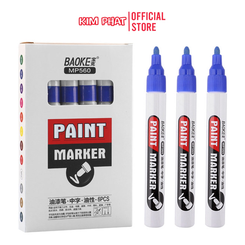 Bút sơn, PAINT MARKER không thấm nước, chống phai màu BaoKe MP560