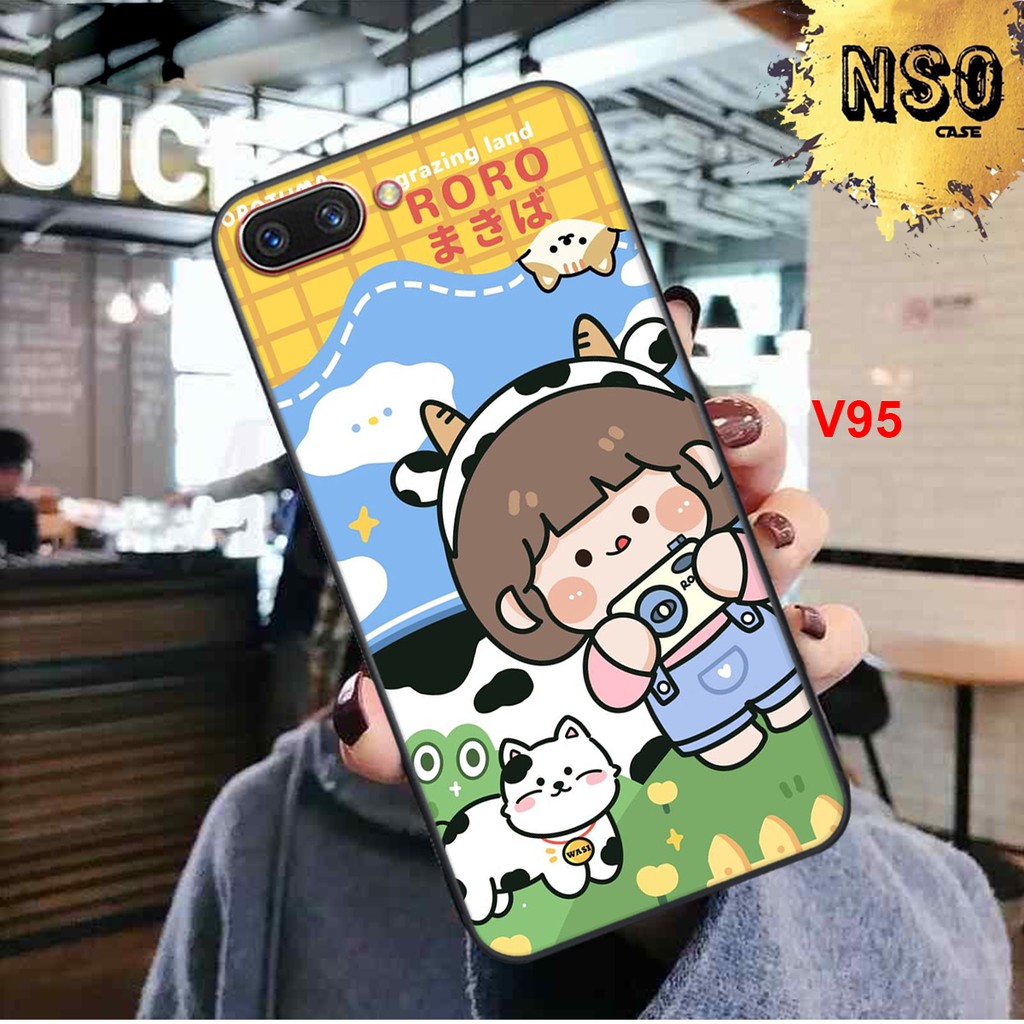 Ốp lưng Oppo A3s - Oppo A1k - Realme c2 In Hình Roro Jump Siêu Đáng Yêu