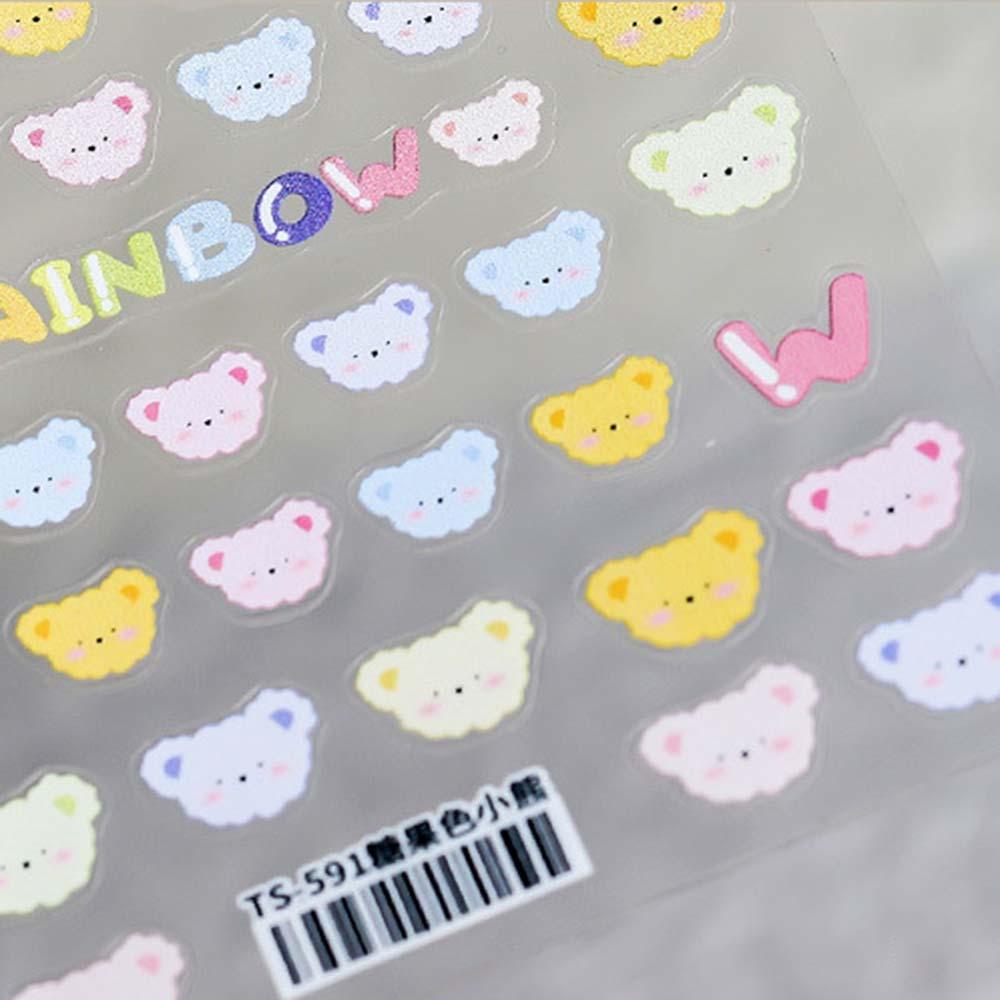 Miếng Dán Trang Trí Móng Tay 5D DIY Màu Sắc Kẹo Ngọt Xinh Xắn