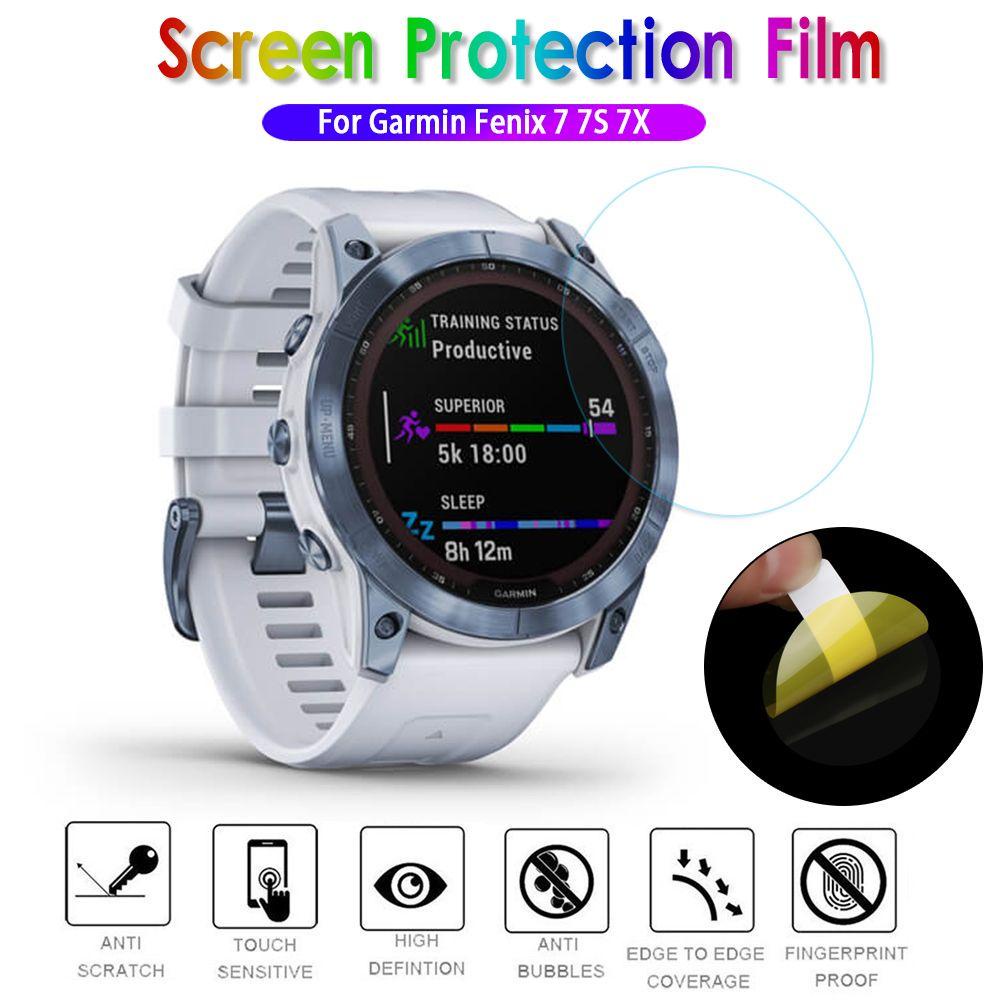 JONYE Set 1 / 2 / 3 TấM Phim TPU Trong SuốT ChốNg In DấU Vân Tay BảO Vệ MàN HìNh Cho Garmin Fenix 7 7S 7X