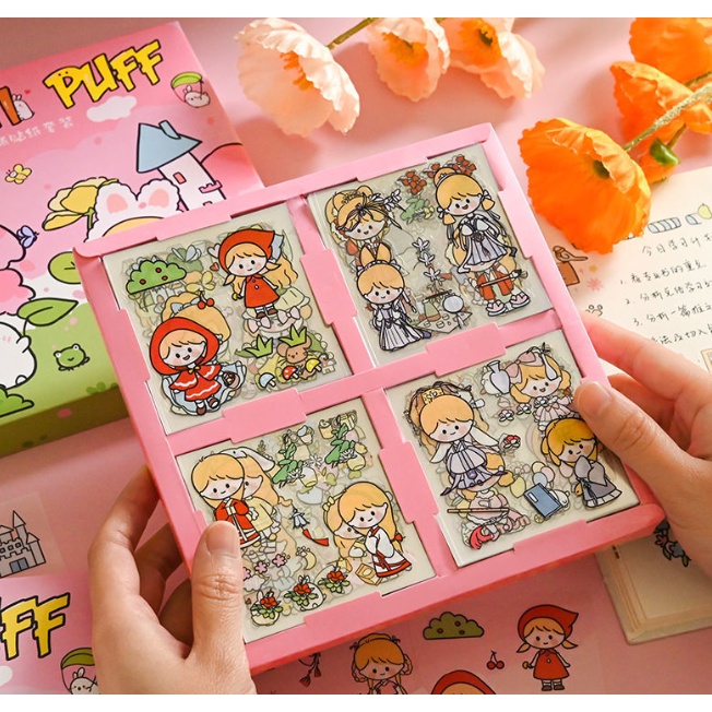 Set 20 Tấm Sticker Hoạt Hình Dán Trang Trí Sổ Tay DIY