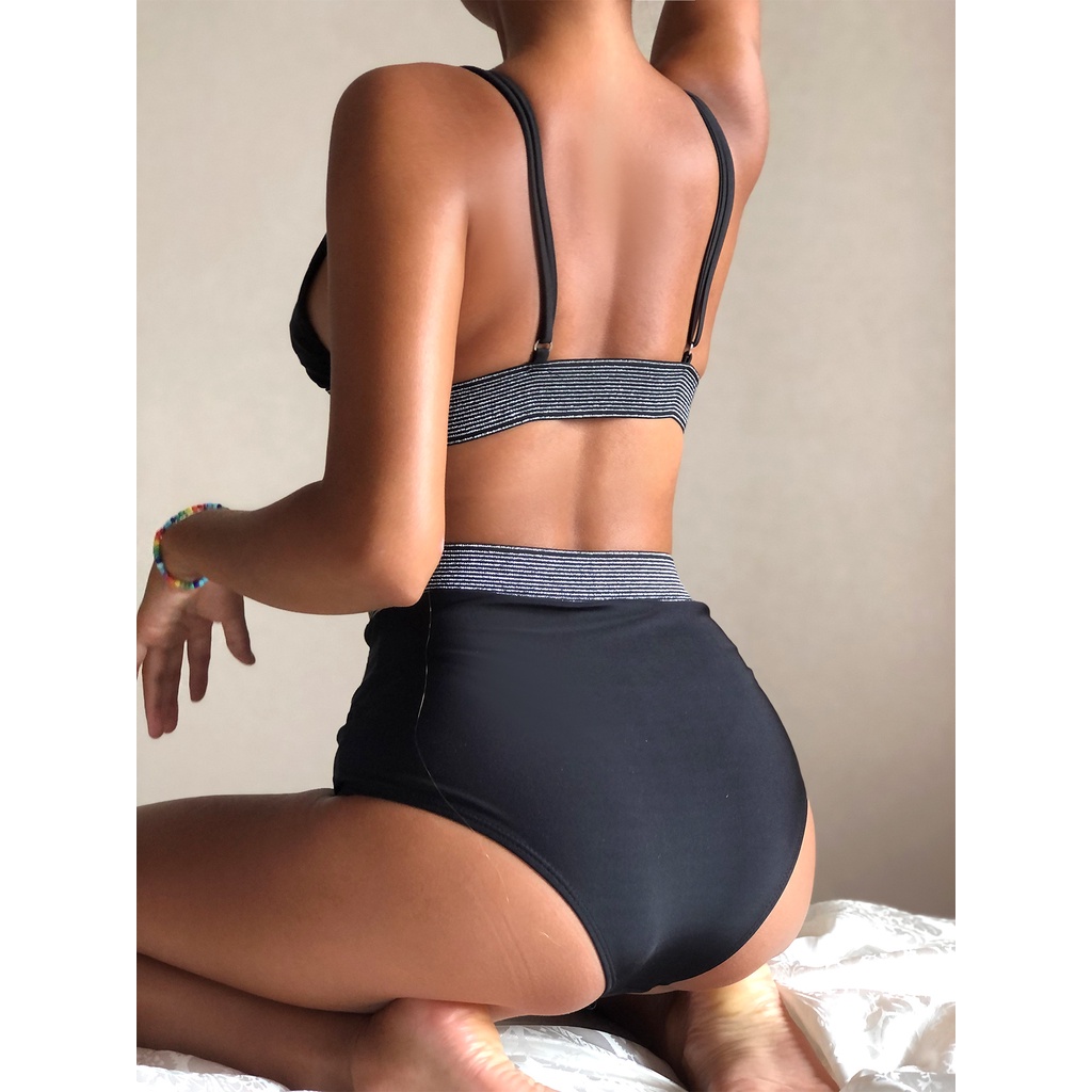 [BKN1440] &lt;ÂU&gt; SET BIKINI ĐEN VIỀN NHŨ (CẠP CAO)