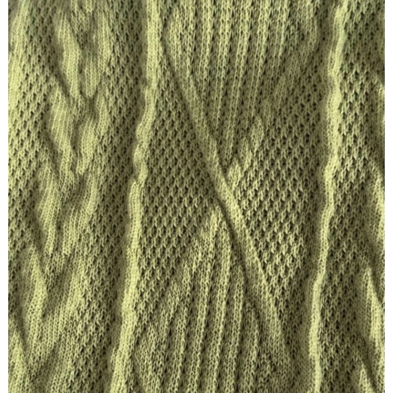 Pass đầm body hai dây len xanh bơ