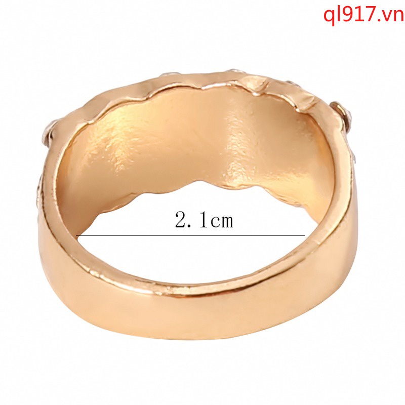 Nhẫn Cưới Mạ Vàng Hồng Đính Kim Cương Nhân Tạo