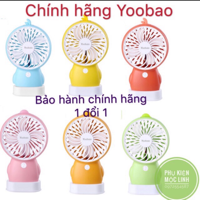 [ DÙNG LIÊN TỤC 3 TIẾNG ] QUẠT SẠC MINI YOOBAO CẦM TAY 3 CHẾ ĐỘ GIÓ