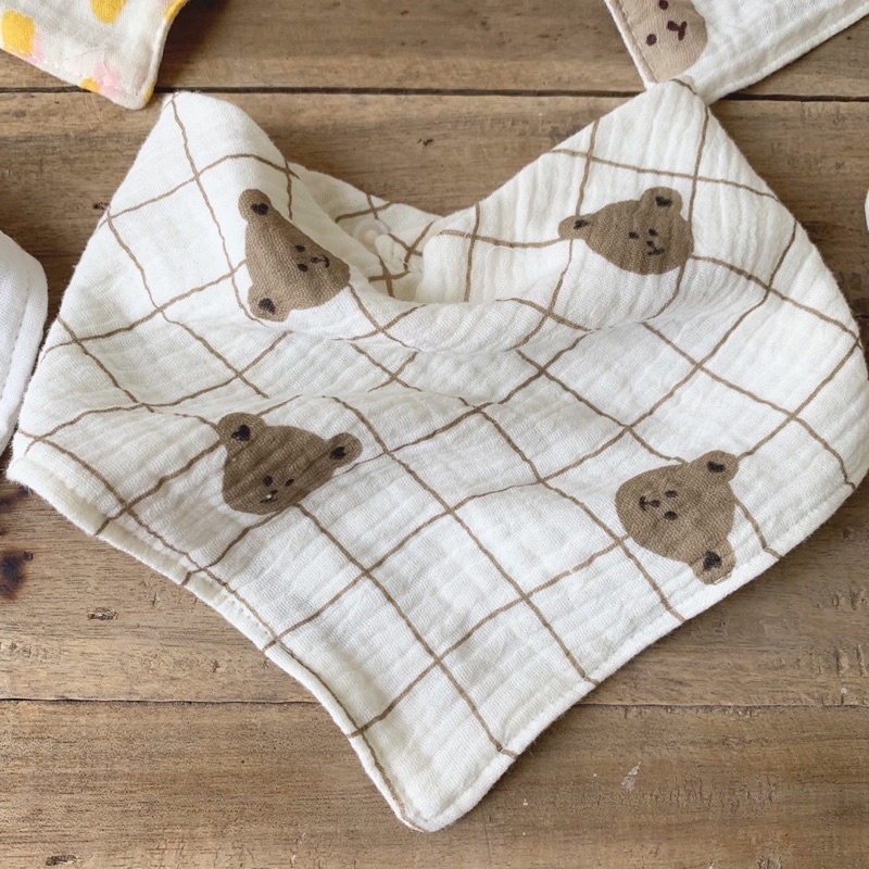 Yếm Xô Organic 4 lớp mềm mại xinh xắn cho bé