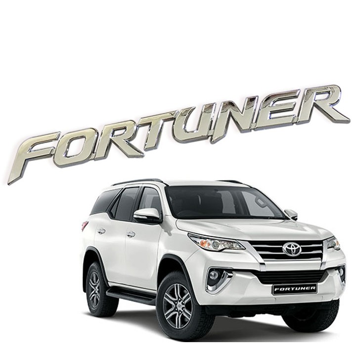 Tem Logo Chữ Nổi Fortuner Gắn Trang Trí Đuôi Xe Toyota Fortuner