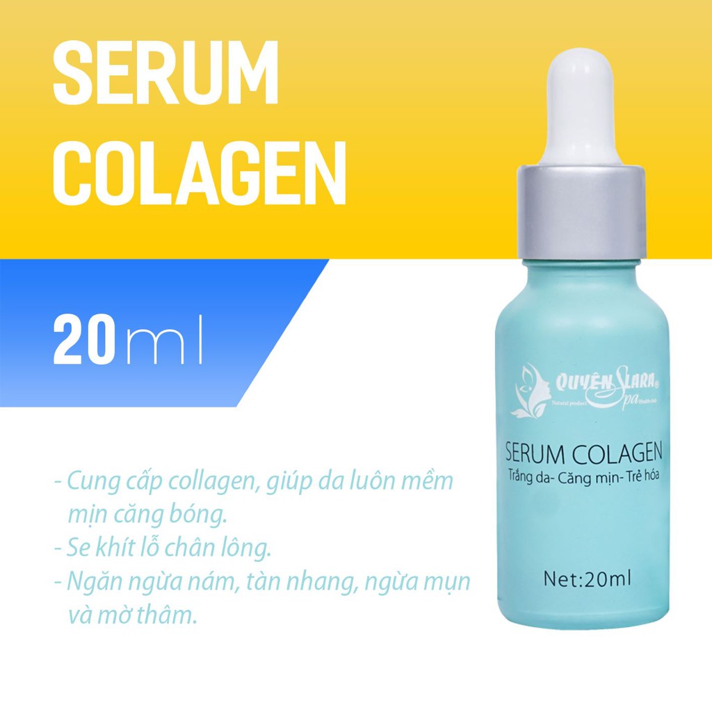 Serum Collagen Quyên Lara (20ml) - Tinh chất dưỡng da serum - Mỹ phẩm thiên nhiên - Số công bố 2525/18/CBMP-HN
