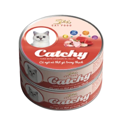 Pate cho mèo 5PLUS CATCHY, Pate Catchy cho mèo dạng thạch