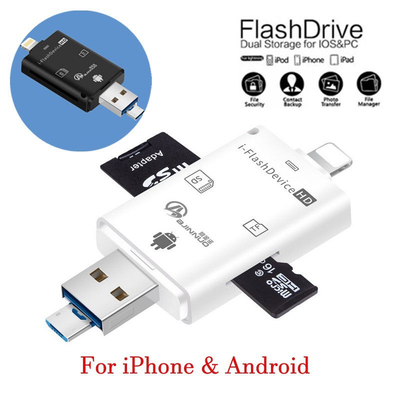 Đầu Đọc Thẻ Nhớ Micro Sd Tf Đa Năng Cho Iphone / Ipad