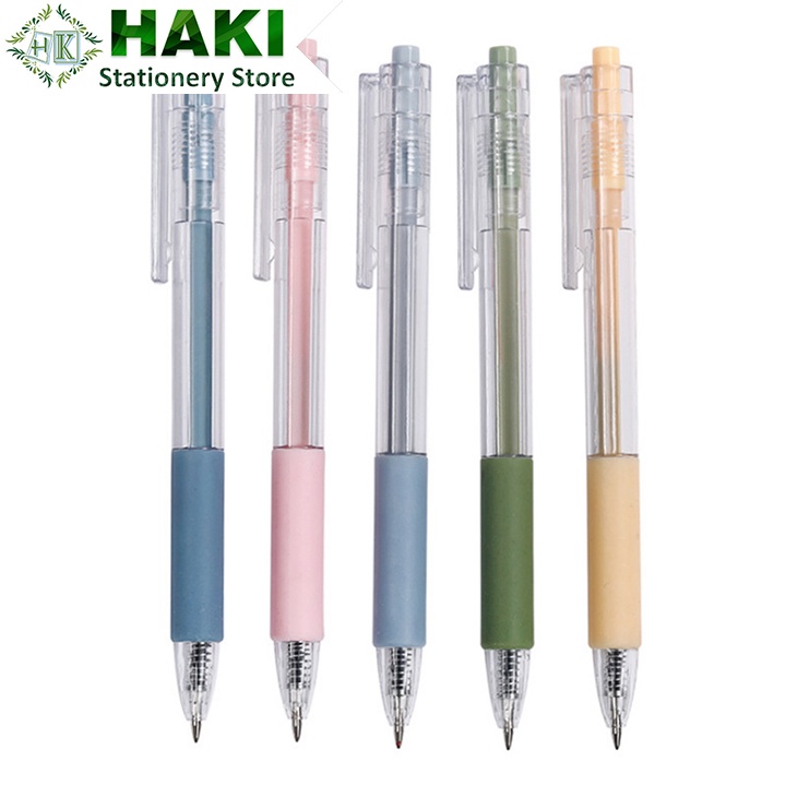 Bút bi cute mực gel HAKI ngòi 0.5mm đi nét viết đều mực phụ kiện văn phòng phẩm B43