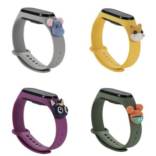 Dây silicon Hình thú siêu độc lạ dành cho Xiaomi MiBand 4
