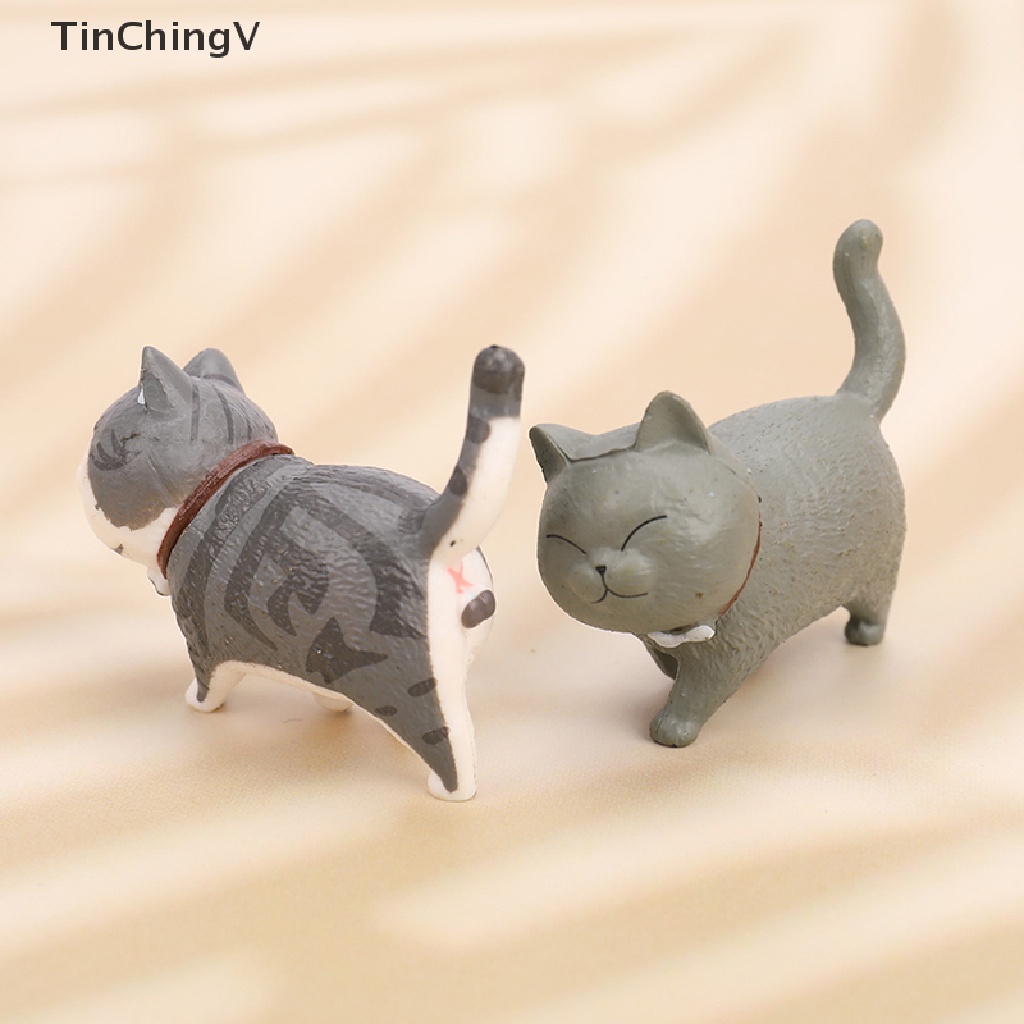 1 Mô Hình Chú Mèo Bằng PVC Dễ Thương Dùng Trang Trí
