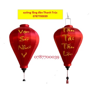 Lồng đèn đỏ củ tỏi in chữ chúc tết 40cm