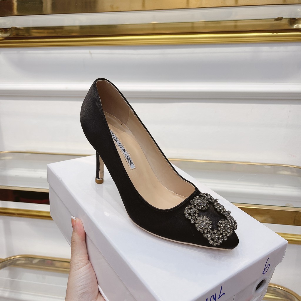 Giày cao gót Manolo 8cm hàng Quảng Châu fullbox túi giấy