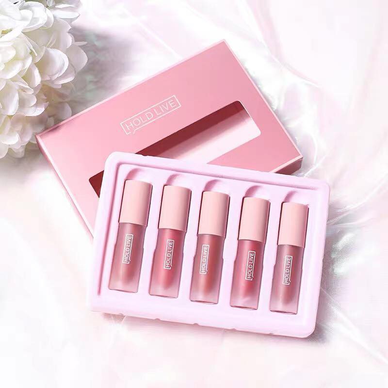 Set Son Kem Holdlive HOLD LIVE Light Matte Lip Glaze (5 cây)