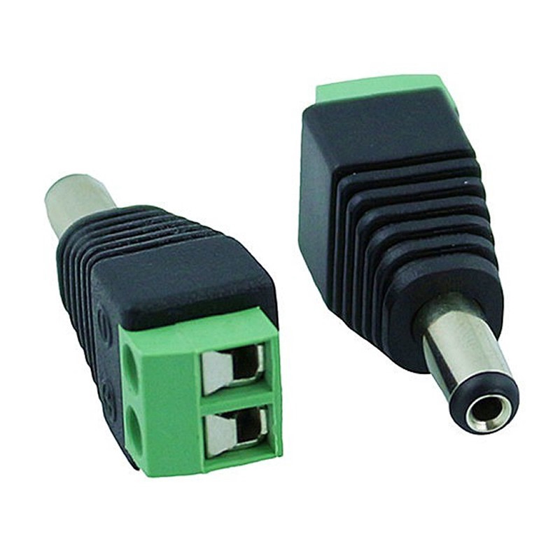 5 Pairs Power Jack Connector 5.5x2.1mm Male+Female DC for CCTV Security Camera
