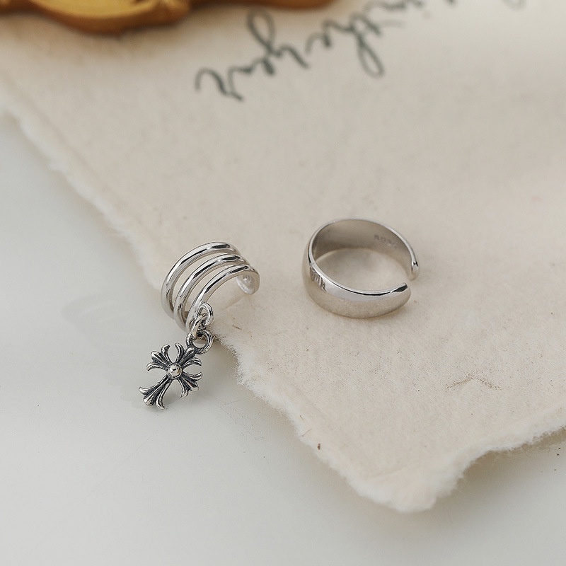 Khuyên Kẹp Vành Tai Hình Thánh Giá Phong Cách Retro 19A1267