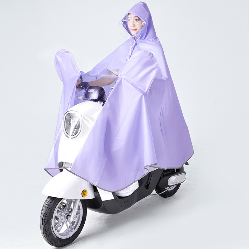 Áo Mưa Hai Mặt Bằng EVA Phản Quang Dành Cho Xe Đạp Điện / Xe Máy Điện