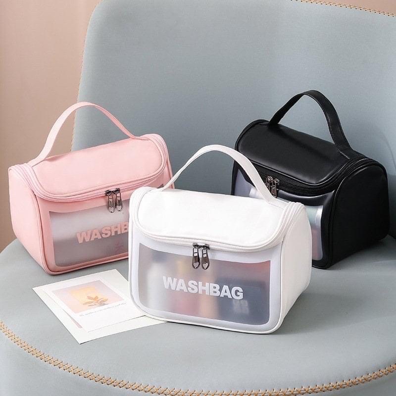Túi WASHBAG THẾ HỆ MỚI Dạng Hộp Có Nắp Khoá Đựng Mỹ Phẩm/ Du Lịch Tiện Lợi