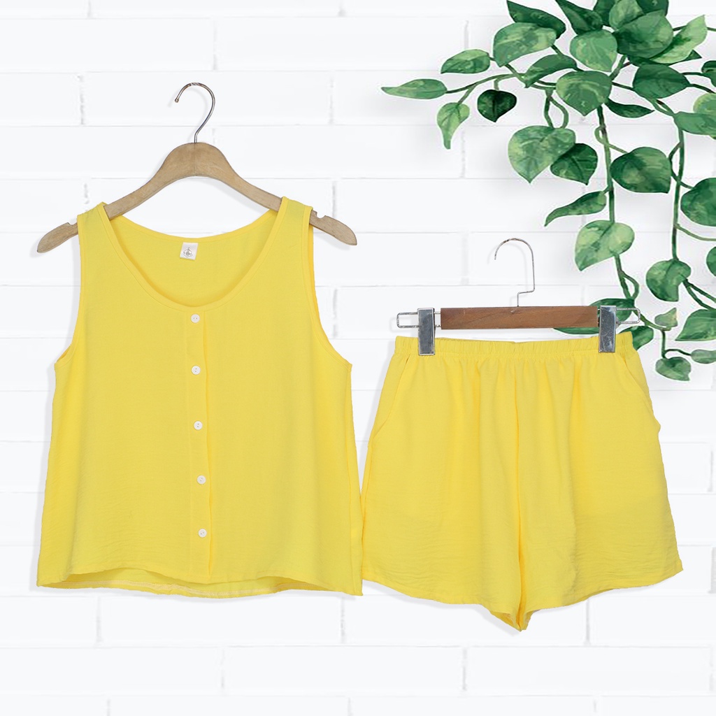 Đồ mặc nhà sát nách chất vải đũi nhăn mềm mịn mặc nhà, dạo phố siêu xinh | BigBuy360 - bigbuy360.vn