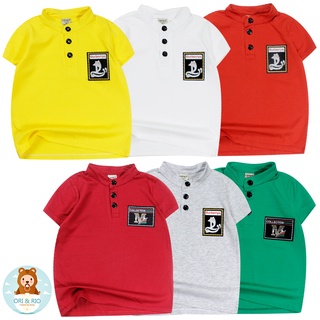Áo thun bé trai Size Nhỏ (1-5) cổ trụ tay ngắn cho bé 6 tháng đến 4 tuổi, từ 10 kg đến 20 kg chất đẹp 06411-06417