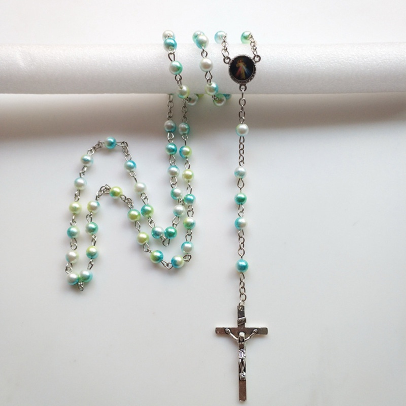 Vòng cổ Chuỗi Hạt 27 inch Có Mặt Thánh Giá Dành Cho Nam Nữ