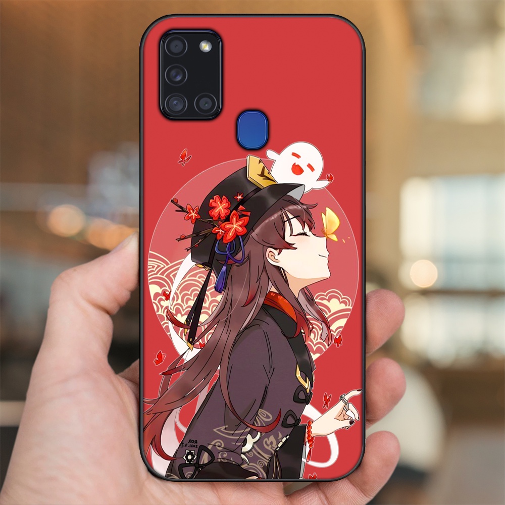 Ốp lưng Samsung A21S viền đen in hình Hutao Genshin Impact