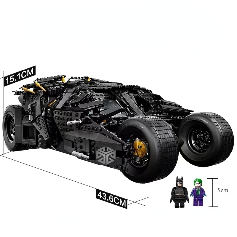 Đồ chơi giáo dục Lắp Ráp mô hình Batman Batmobile Tumbler: Scarecrow Showdown 70169 83336 Fit 76239