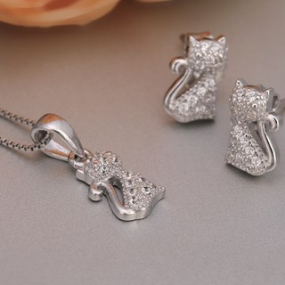 Bộ trang sức bạc Love Cat