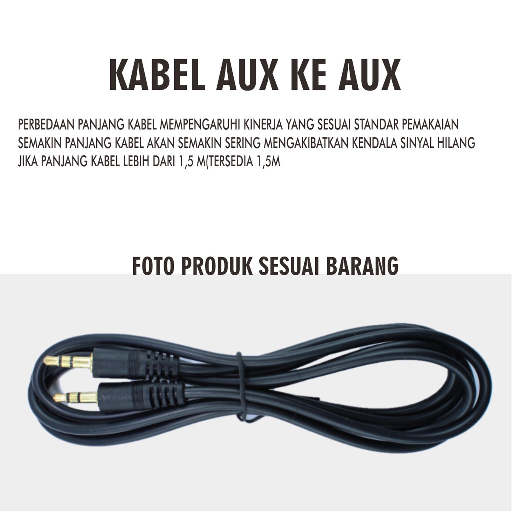 Dây cáp chuyển đổi từ cổng 3.5mm sang cổng AUX cho loa MP3 xe hơi 1.5m