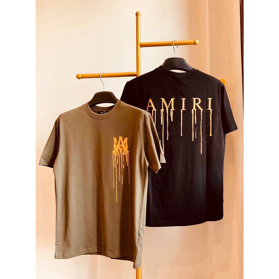 Áo Phông Phong Cách AMIRI 3 Màu Siêu Đẹp Sành Điệu Kết Hợp Thoải Mái Hoạt Động Hè 2022
