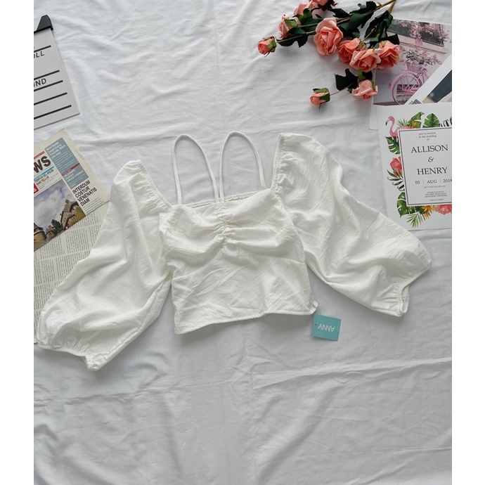 Áo croptop rút dây ngực 3 màu (Pill 12)