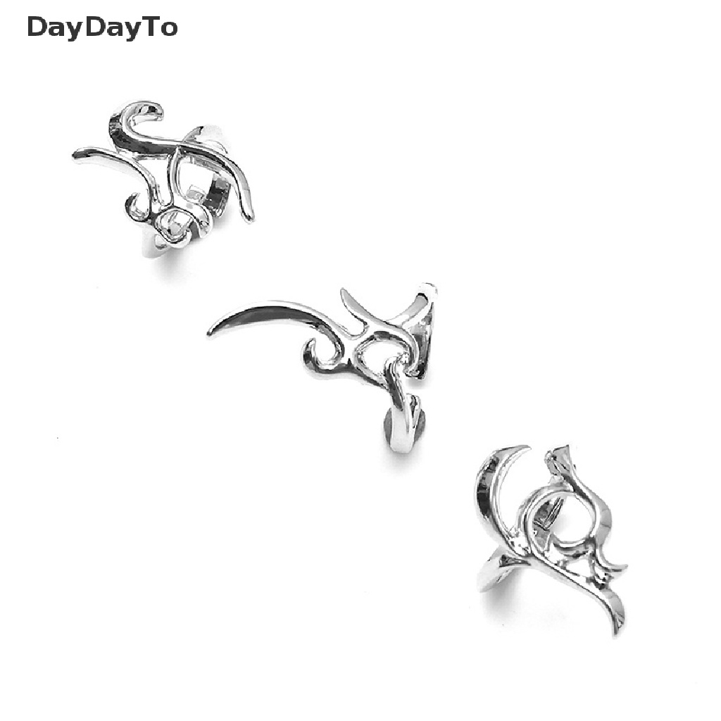 Bộ 3 Nhẫn Đeo Bảo Vệ Ngón Tay Dạng Mở Phong Cách Punk