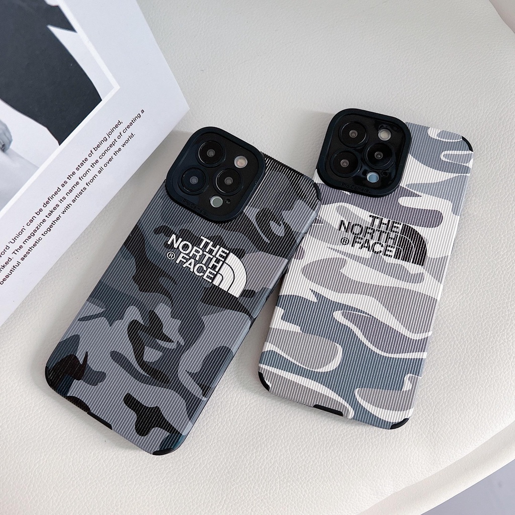 Ốp Điện Thoại Da Họa Tiết the north face Cho iphone 13 Pro Max i13 13pro 11 Pro Max i11 X XR Xs Max 7 plus 8 plus 12Pro 12 Pro Max