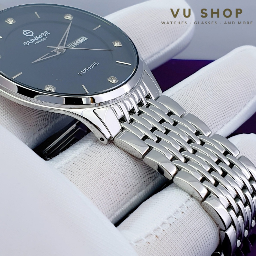 Đồng hồ nam SUNRISE 1109SB - Chính hãng, chống trầy