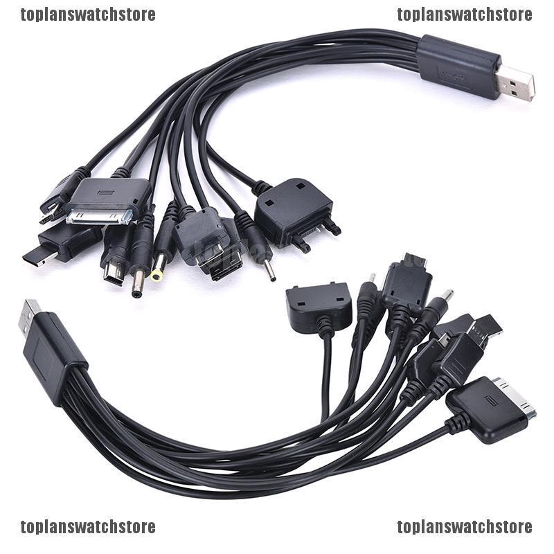 Topl❤❤Cáp Sạc USB Đa Năng 10 Trong 1 Cho Điện Thoại