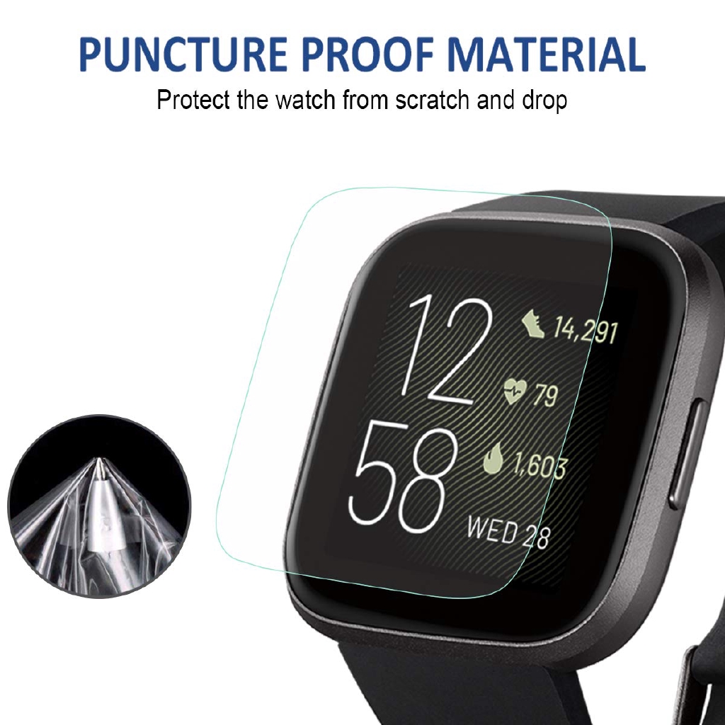 Miếng Dán Bảo Vệ Màn Hình Đồng Hồ Mềm Mại Trong Suốt Hd Cho Fitbit Versa 2 3