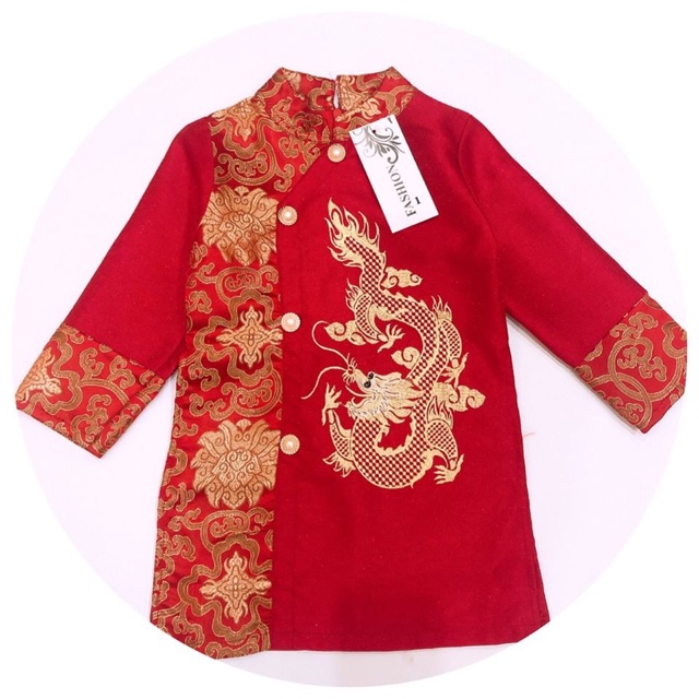 Set Áo dài bé trai diện Tết