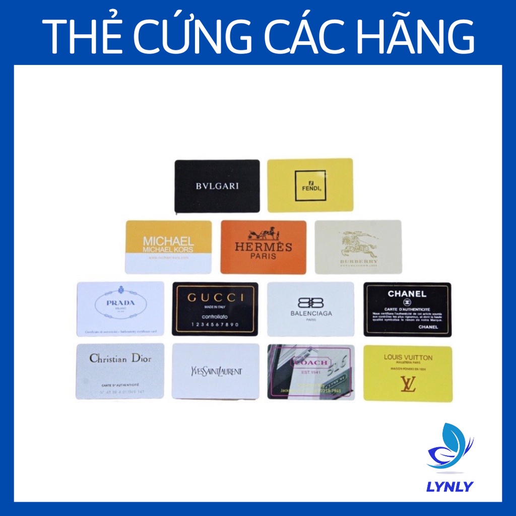 Thẻ Card Cứng Các Hãng, Phụ Kiện Giày Dép, Túi Xách Chuẩn Xịn Kích Thước 9x5,5cm