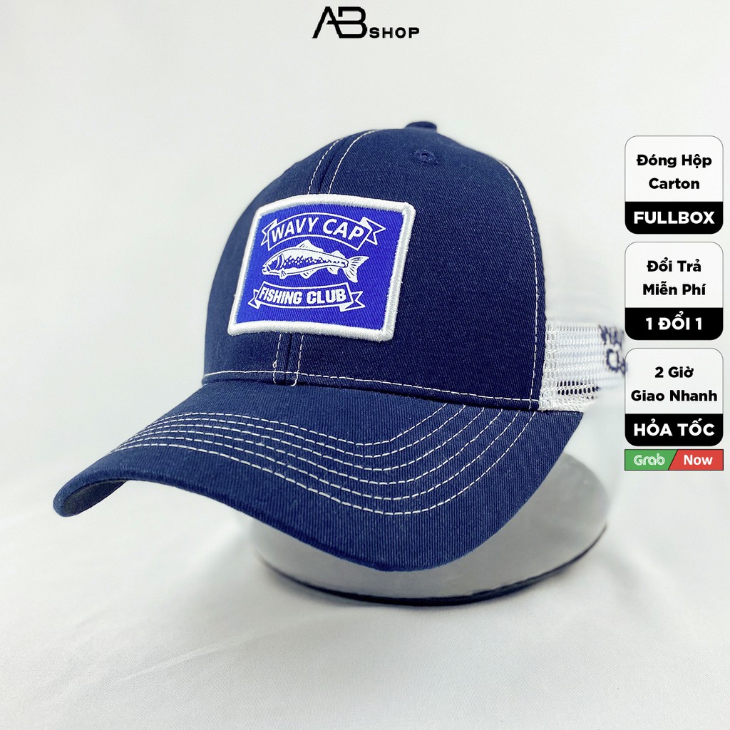 Mũ Lưỡi Trai Fishing Club Chính Hãng Wavy Caps Form Đứng Khóa Bấm ABshop AB-30161
