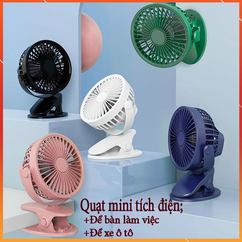 Mua Quạt mini tích điện để xe ô tô, quạt gắn bàn làm việc,sản phẩm ...