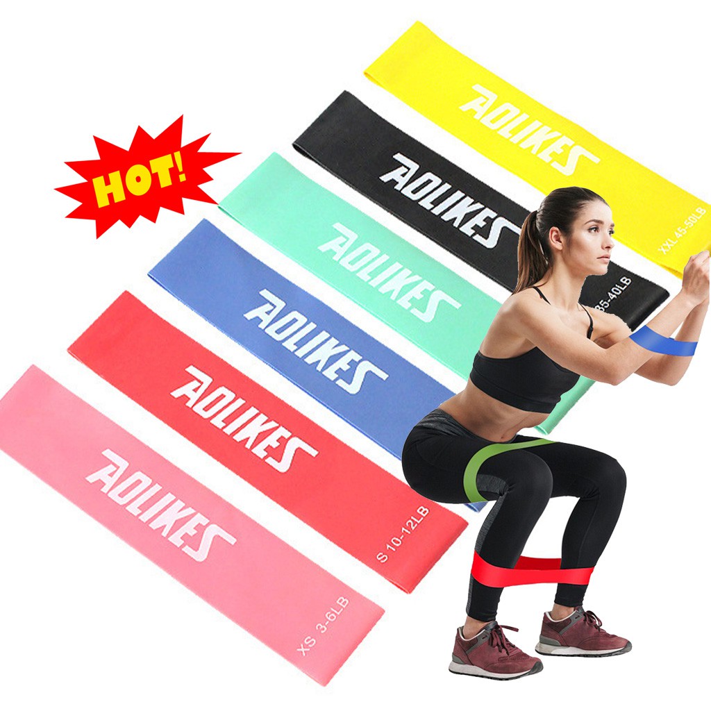 Dây kháng lực tập gym Aolikes - Dây miniband cao su đàn hồi tập chân mông cho nữ