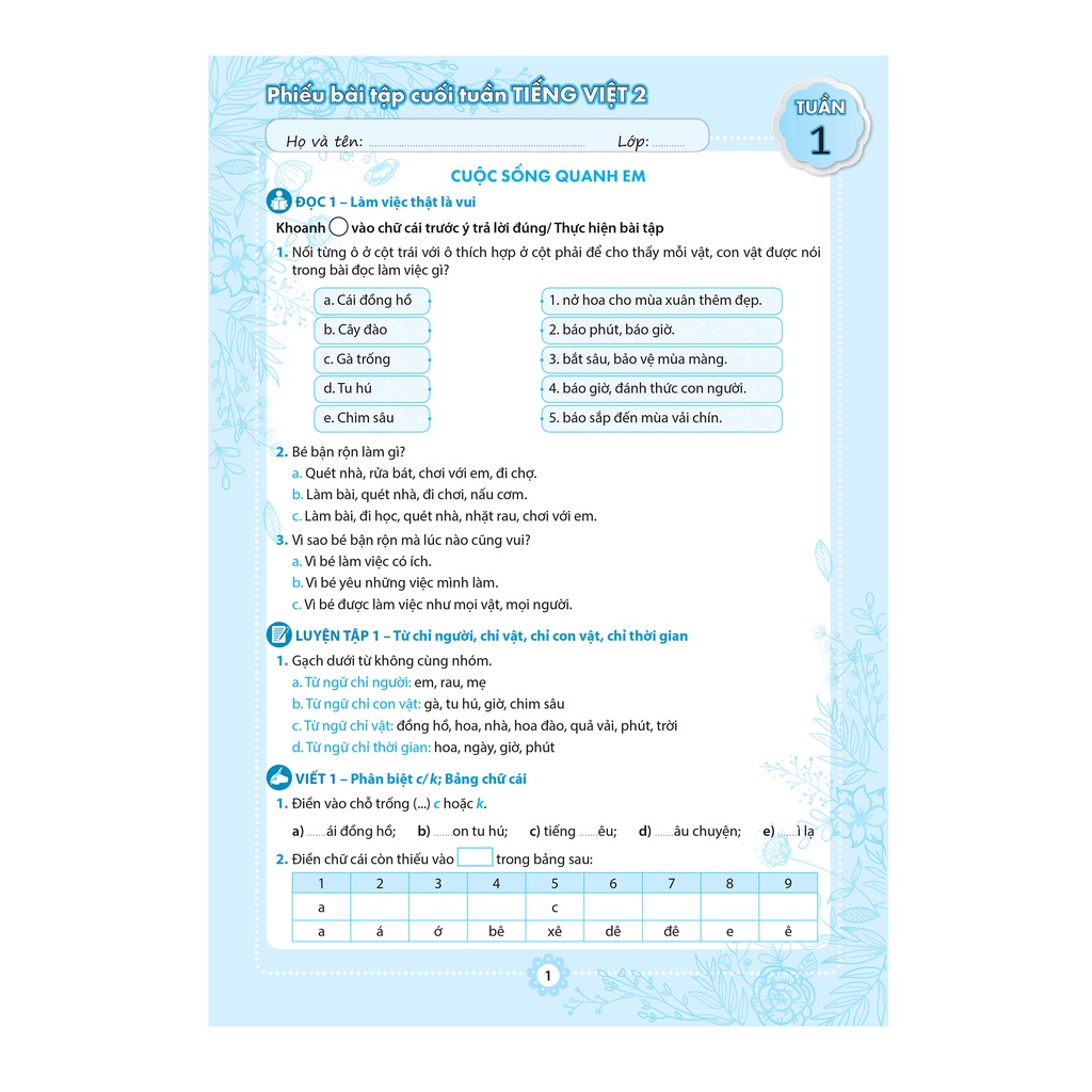 Sách Phiếu Bài tập cuối tuần Tiếng Việt 2 - Cánh Diều
